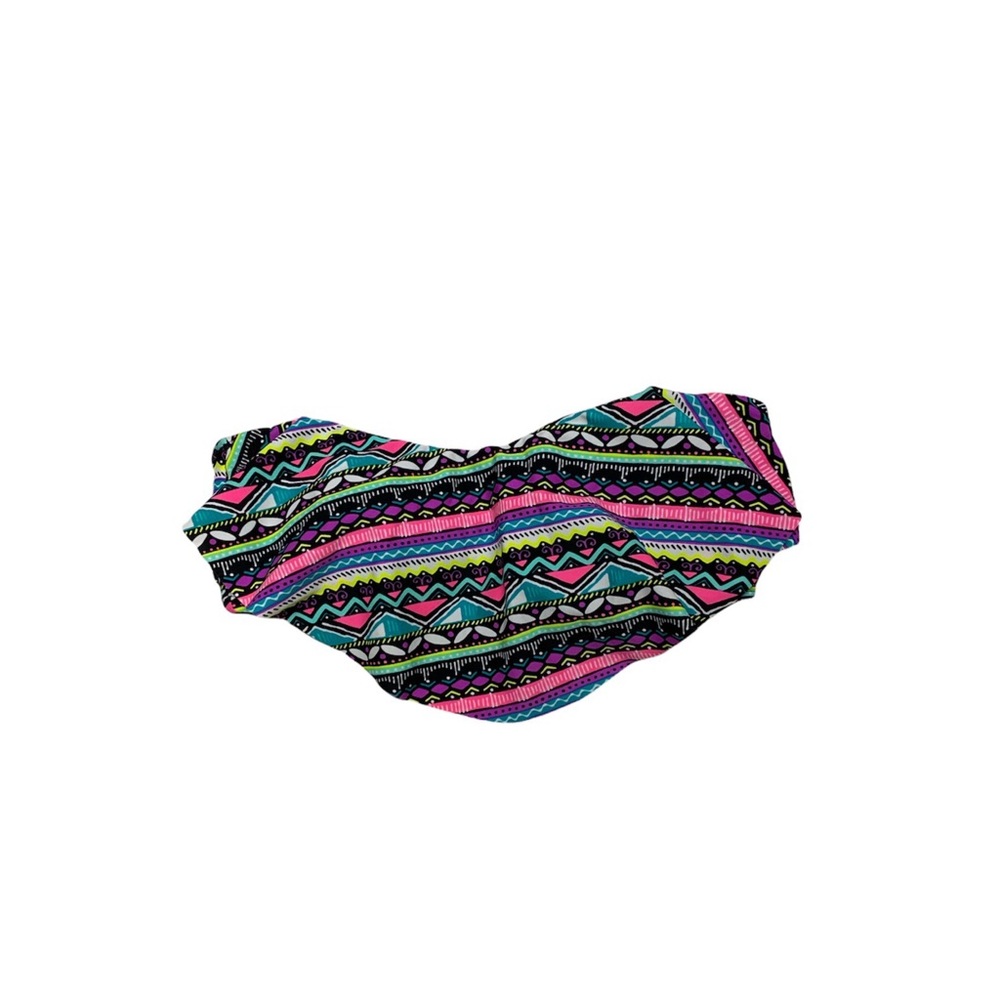 Altar’d State Bandeau Bikini Top Women’s L Neon Aztec Halter Flowy Swimsuit New
